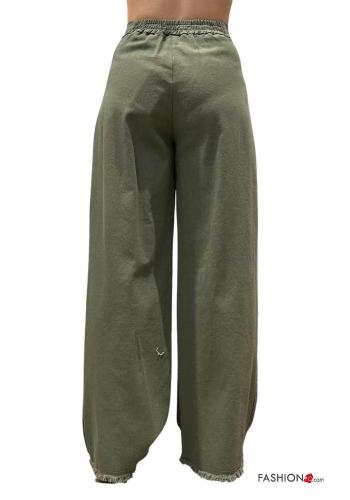 Pantalone in Cotone con elastico con bottoni con tasche - ph 3