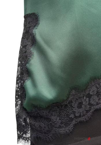 lace trim satin Blouse - ph 2