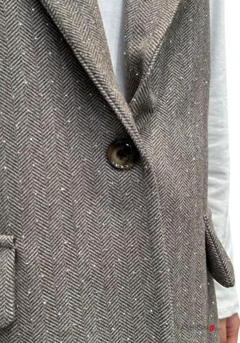 sleeveless shiny Blazer with buttons - ph 3