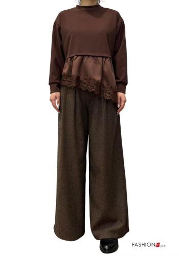 lace trim satin Blouse - ph 2