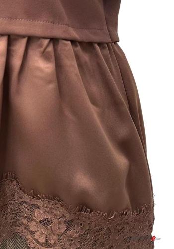 lace trim satin Blouse - ph 3