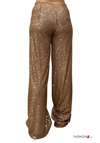 Pantalones con forro con lentejuelas con elástico - ph 2