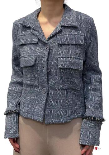 Cotton Jacket with buttons with pockets - ph 2