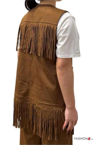Chaleco Gamuza con bolsillos con flecos - ph 4