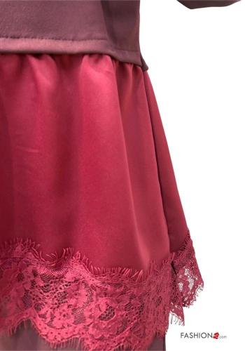 lace trim satin Blouse - ph 3