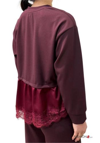 lace trim satin Blouse - ph 4