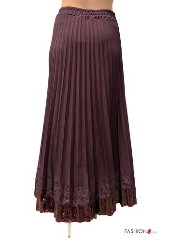 lace trim Skirt with sequins with elastic - ph 2