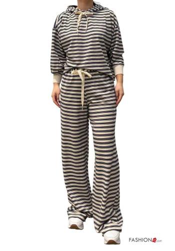 Striped Cotton Trousers with elastic - ph 2