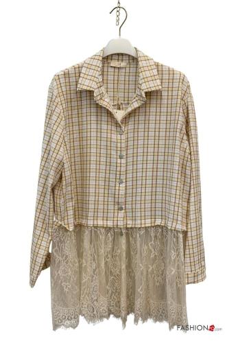 lace trim Shirt with buttons - ph 3