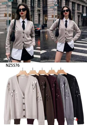 Cardigan with sequins with buttons - ph 2