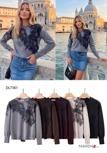 lace trim Cardigan - ph 2