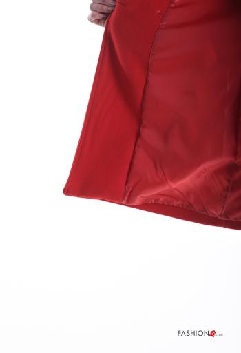 Manteau croisé courte avec poches avec doublure avec ceinture - ph 6