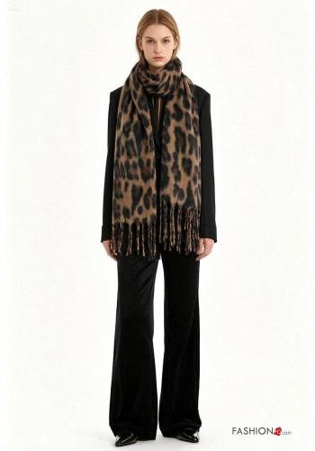 Sciarpa Fantasia animalier con frange