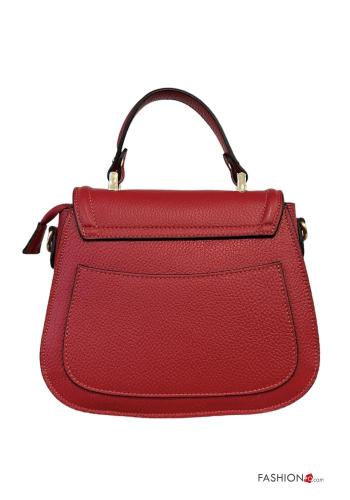 Handtasche aus Echtes Leder mit Reißverschluss mit Schultergurt - ph 4
