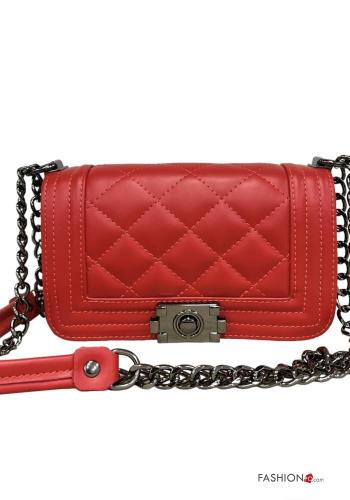 Borsa a spalla in Vera pelle con tracolla con catena - ph 2