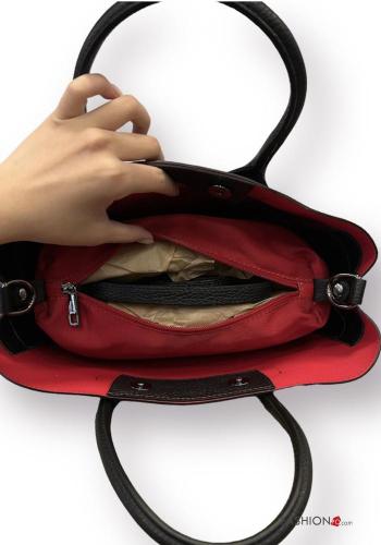 Bolso de Cuero Genuino con cremallera con bandolera - ph 4
