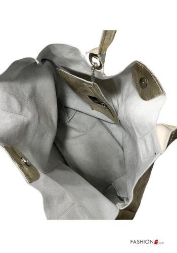 metallisiert Schultertaschen aus Echtes Leder ohne Futter - ph 2