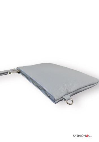 Pochette in Vera pelle con zip con tracolla - ph 2