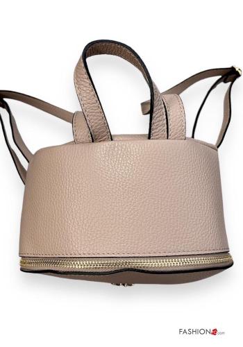 Mochila em Couro Genuíno com fecho - ph 3