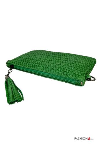 Genuine Leather Purse with zip with shoulder strap - ph 2