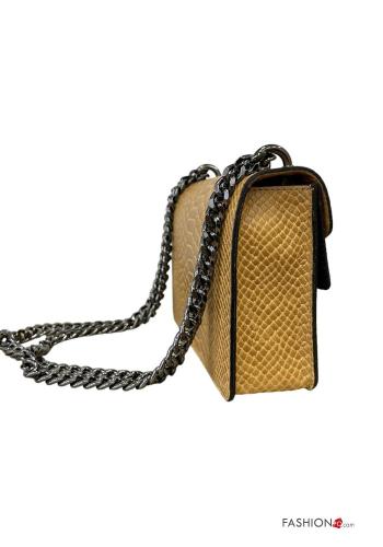 Bolso de Cuero Genuino con bandolera con cadena - ph 2