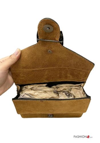 Bolso de Cuero Genuino con bandolera con cadena - ph 3