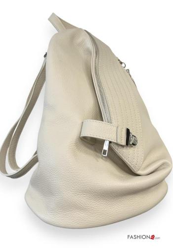 Genuine Leather Backpack with zip - ph 2