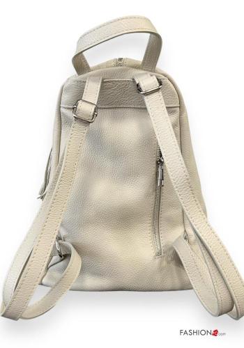 Genuine Leather Backpack with zip - ph 3