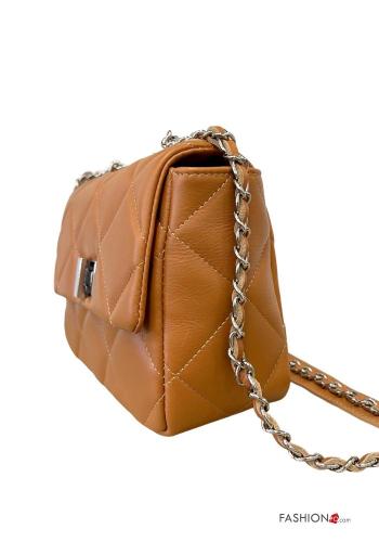 Tasche aus Echtes Leder mit Schultergurt mit kette - ph 2
