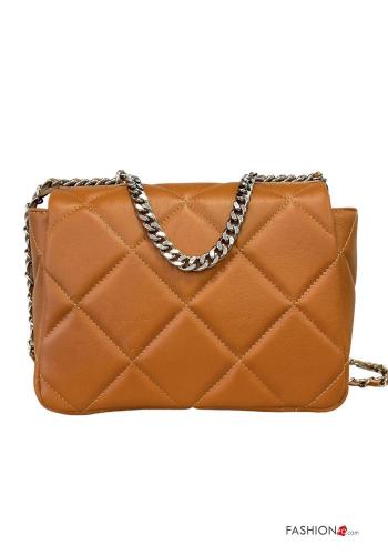 Tasche aus Echtes Leder mit Schultergurt mit kette - ph 3