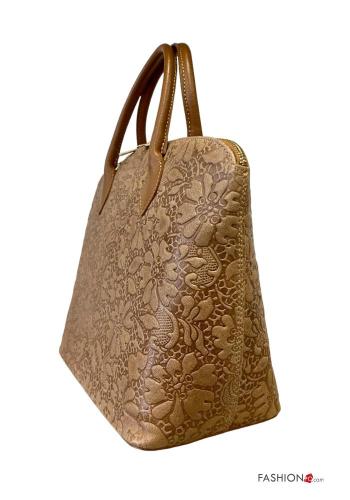 Borsa a mano in Vera pelle Fantasia ricamata con tracolla - ph 2