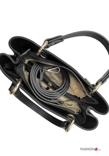 Sac en Cuir Véritable avec fermeture éclair avec bandoulière - ph 4