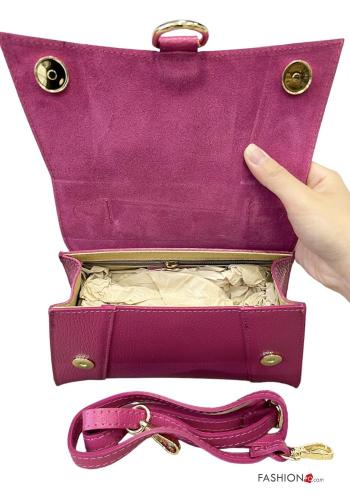 Bolsa de mano de Cuero Genuino con bandolera - ph 4