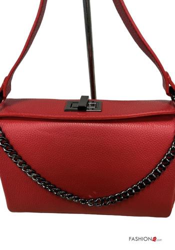 Borsa a spalla in Vera pelle con catena - ph 3
