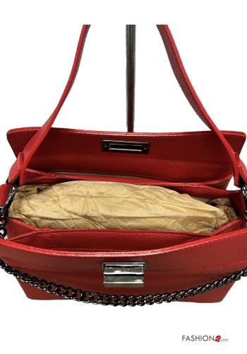 Borsa a spalla in Vera pelle con catena - ph 4