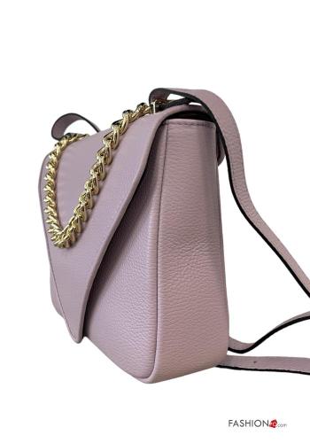 Borsa in Vera pelle con tracolla con catena - ph 2