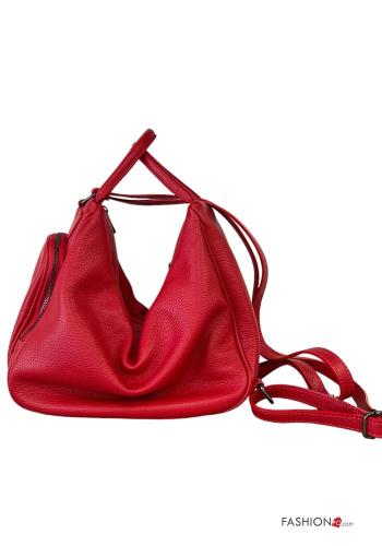 multipurpose Genuine Leather Backpack with zip - ph 2