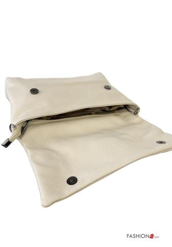 Pochette in Vera pelle con tracolla - ph 4