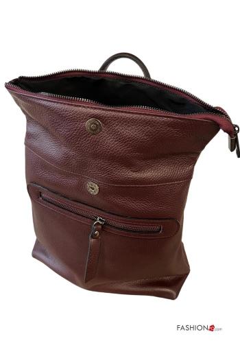 Zaino in Vera pelle con zip - ph 4