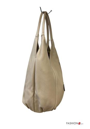 Genuine Leather Shoulder bag with pockets with zip - ph 2