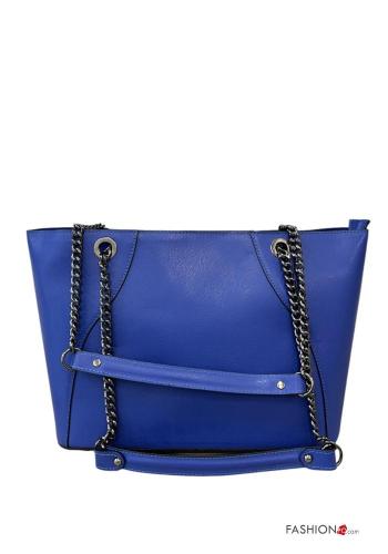 Bolsa de hombro de Cuero Genuino con cremallera con cadena - ph 3