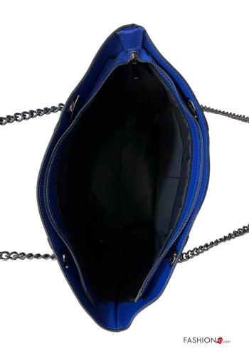 Bolsa de hombro de Cuero Genuino con cremallera con cadena - ph 4
