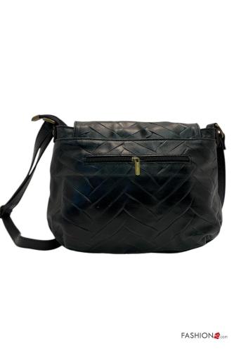 Genuine Leather Bag with zip with shoulder strap - ph 3
