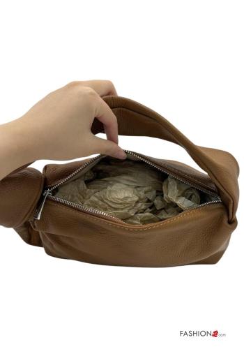 Borsa a spalla in Vera pelle con zip - ph 3