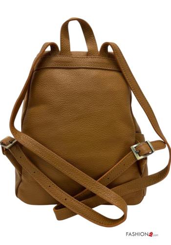 Mochila de Cuero Genuino con bolsillos - ph 3