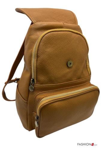 Mochila de Cuero Genuino con bolsillos - ph 4