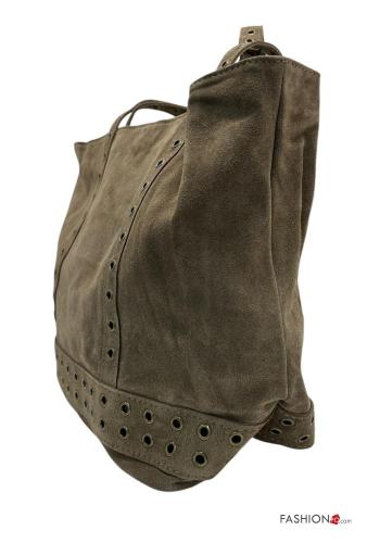 Genuine Leather Shoulder bag with studs - ph 2