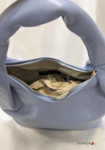 Borsa a mano in Vera pelle con zip con tracolla - ph 3