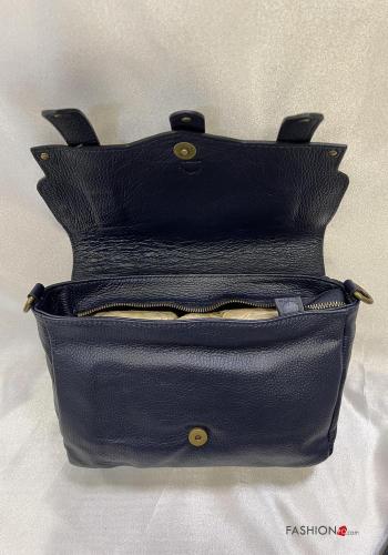 Genuine Leather Bag with pockets with shoulder strap with zip - ph 5