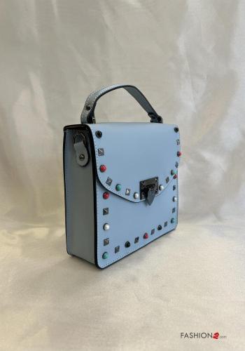 Bolsa de hombro de Cuero Genuino con tachuelas con bandolera - ph 2